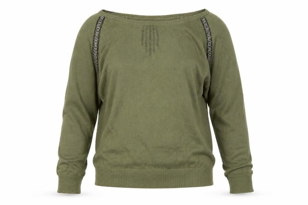Womens UK Size 10 Preworn Green Pullover Jumper