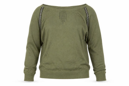 Womens UK Size 10 Preworn Green Pullover Jumper