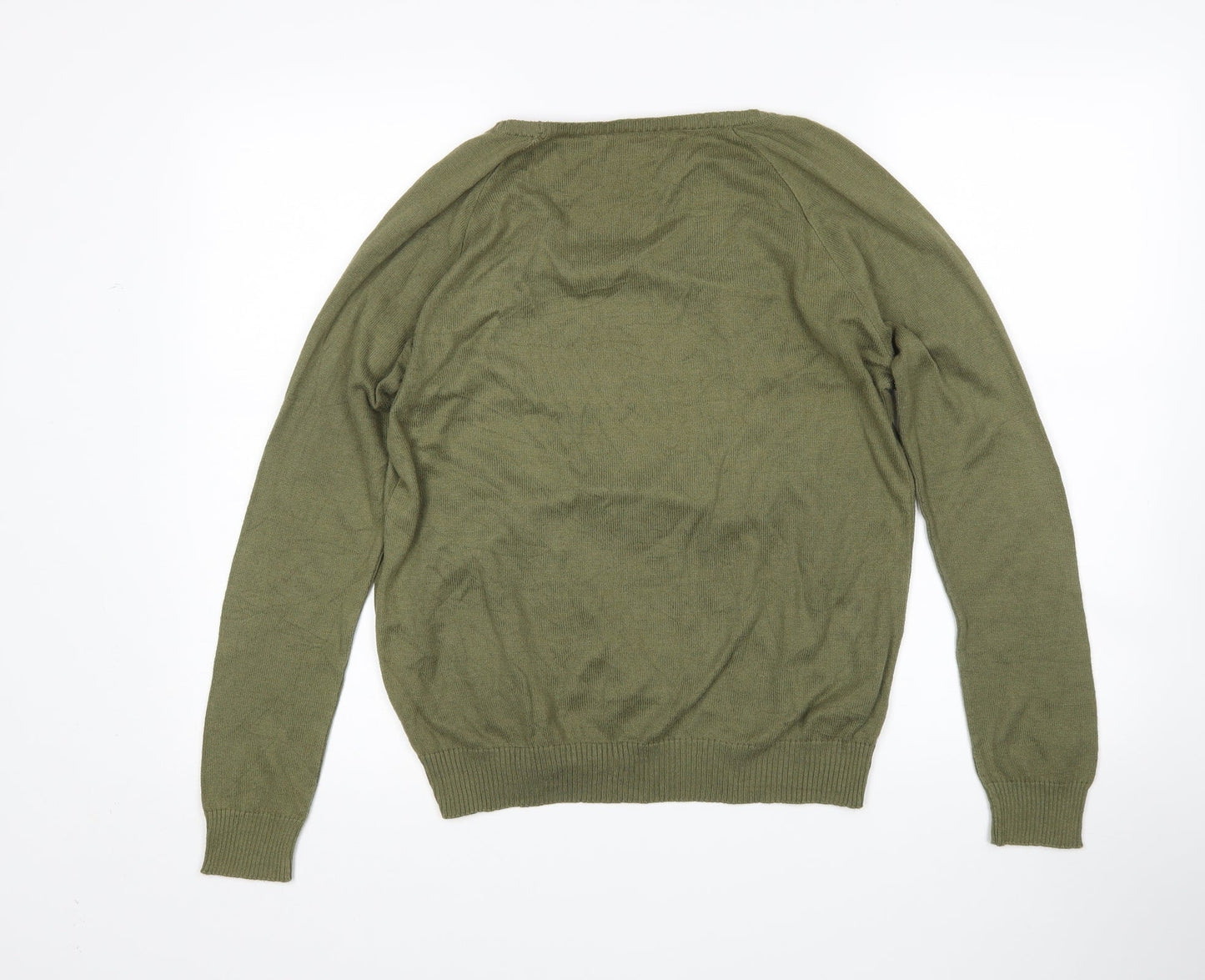 Womens UK Size 10 Preworn Green Pullover Jumper