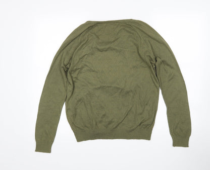 Womens UK Size 10 Preworn Green Pullover Jumper