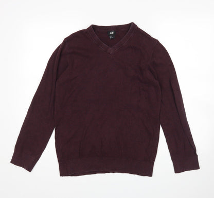 H&M Mens Purple   Pullover Jumper Size S