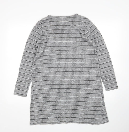 George Womens Grey Striped  Jumper Dress  Size 12