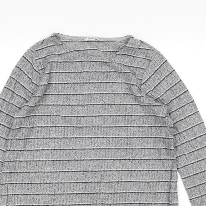 George Womens Grey Striped  Jumper Dress  Size 12