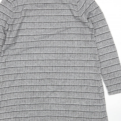George Womens Grey Striped  Jumper Dress  Size 12