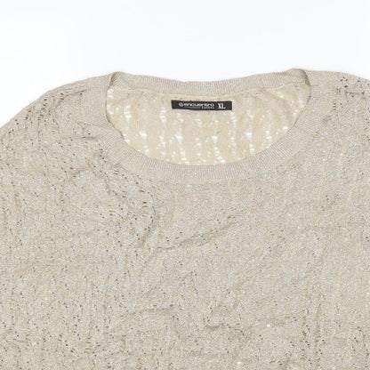 Womens UK Size XL Encuentro Brown Pullover Jumper