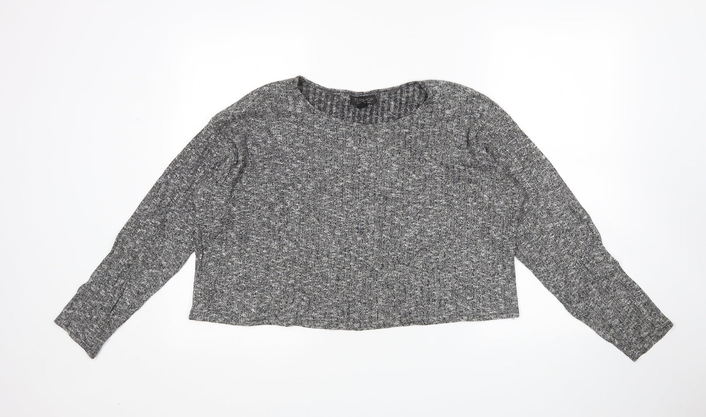 Womens UK Size 8 Topshop Grey Pullover Jumper