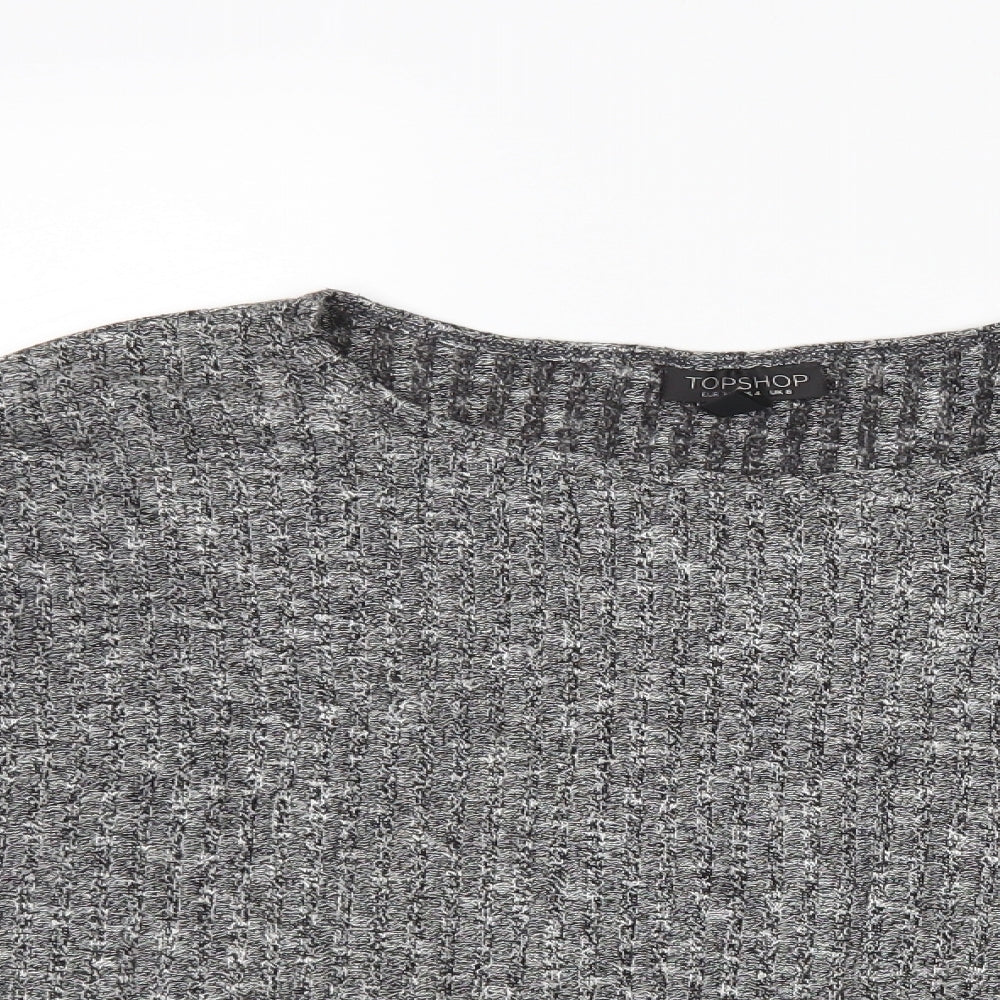 Womens UK Size 8 Topshop Grey Pullover Jumper