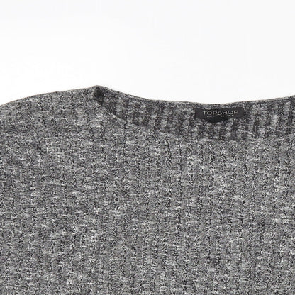 Womens UK Size 8 Topshop Grey Pullover Jumper