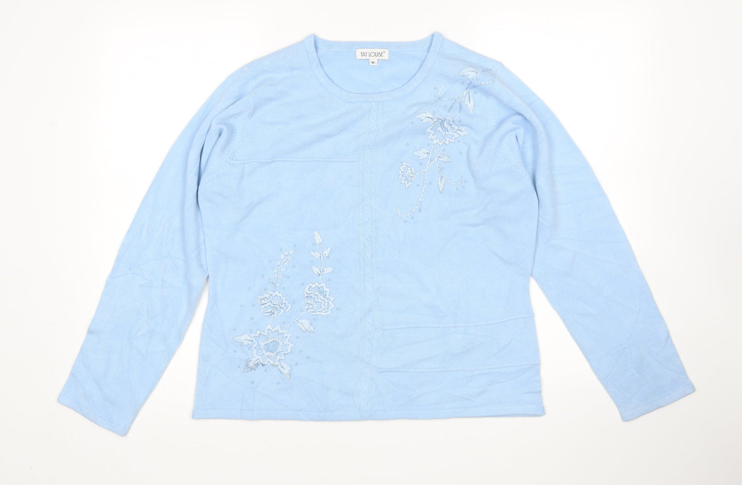 Womens UK Size XL Fay Louise Blue Pullover Jumper