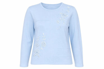 Womens UK Size XL Fay Louise Blue Pullover Jumper