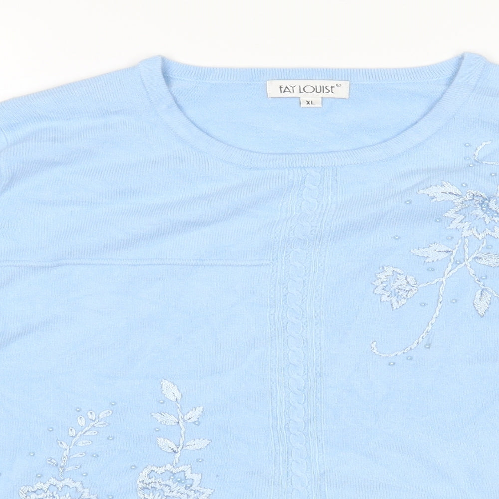 Womens UK Size XL Fay Louise Blue Pullover Jumper