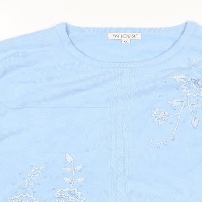 Womens UK Size XL Fay Louise Blue Pullover Jumper