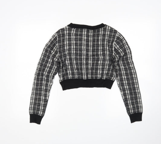 Primark Womens Multicoloured Check  Pullover Jumper Size XS  - Cropped