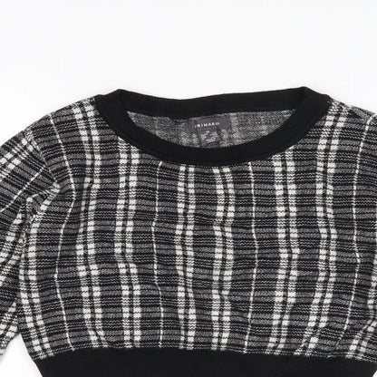 Primark Womens Multicoloured Check  Pullover Jumper Size XS  - Cropped
