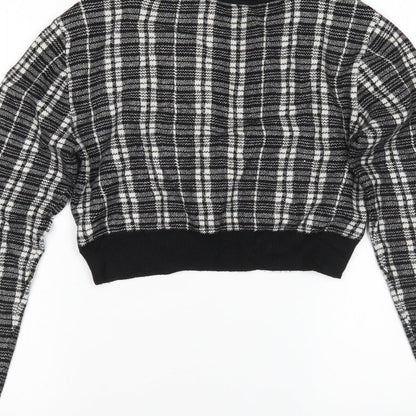 Primark Womens Multicoloured Check  Pullover Jumper Size XS  - Cropped