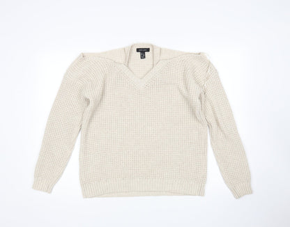 Womens UK Size S New Look Beige Pullover Jumper
