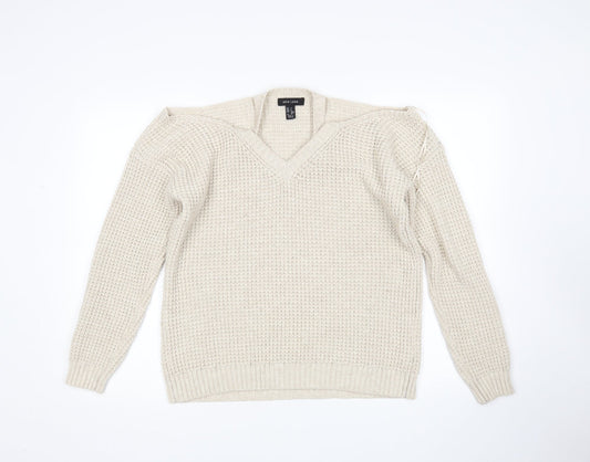 Womens UK Size S New Look Beige Pullover Jumper