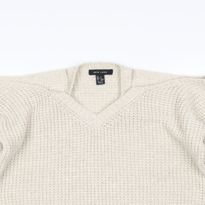 Womens UK Size S New Look Beige Pullover Jumper