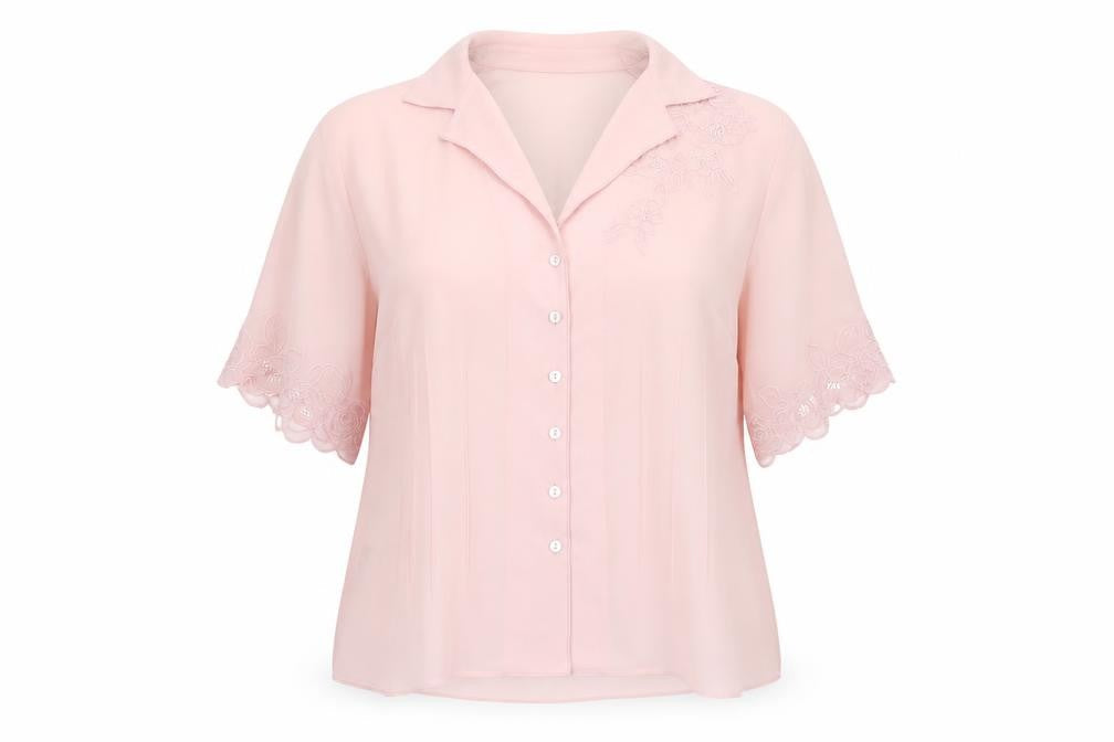 Womens UK Size 14 Country Casuals Pink Basic Button-Up