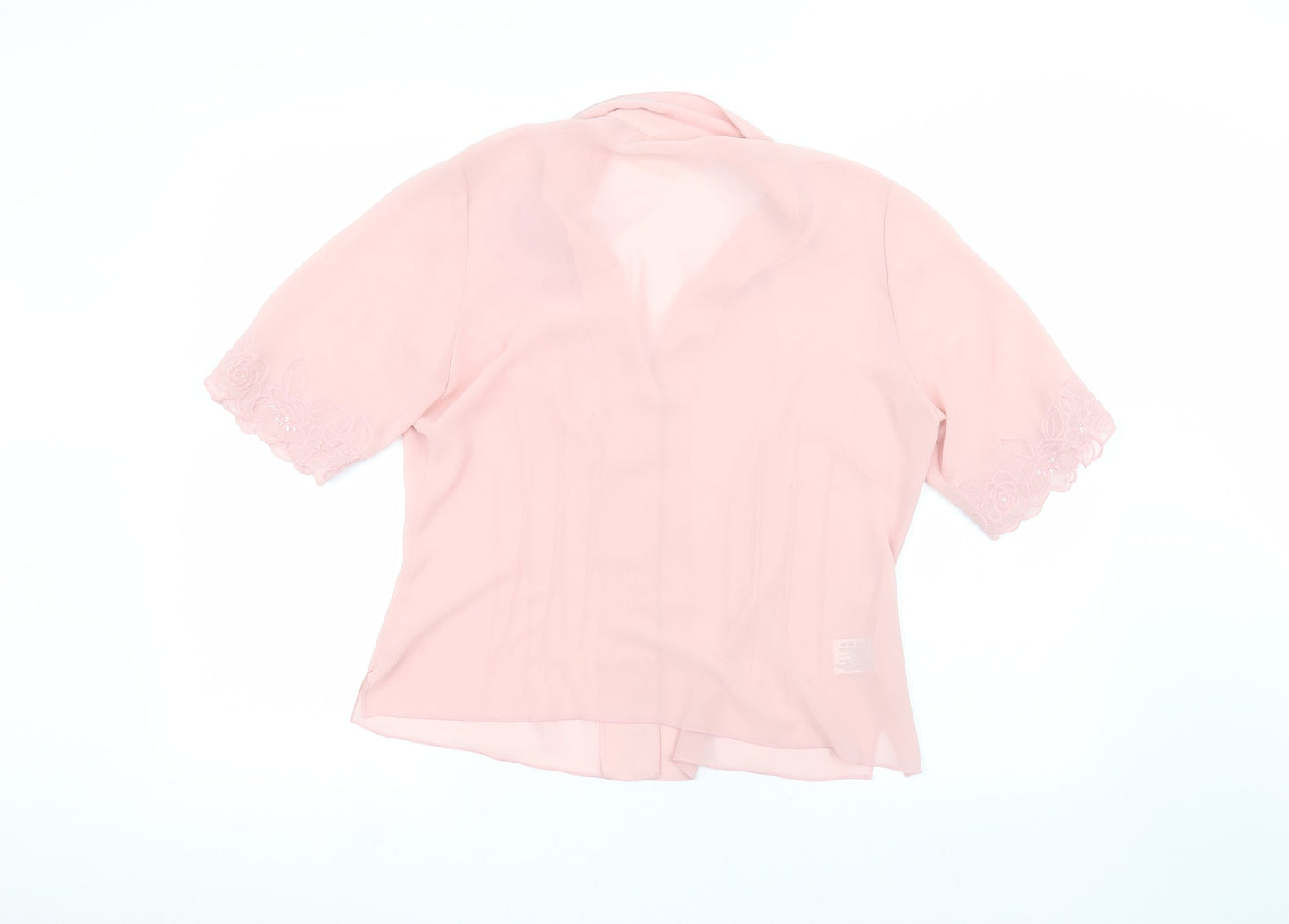 Womens UK Size 14 Country Casuals Pink Basic Button-Up