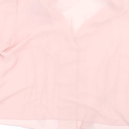 Womens UK Size 14 Country Casuals Pink Basic Button-Up