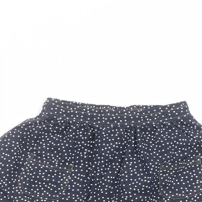 M&Co Girls Blue Polka Dot  A-Line Skirt Size 4-5 Years