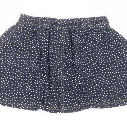 M&Co Girls Blue Polka Dot  A-Line Skirt Size 4-5 Years