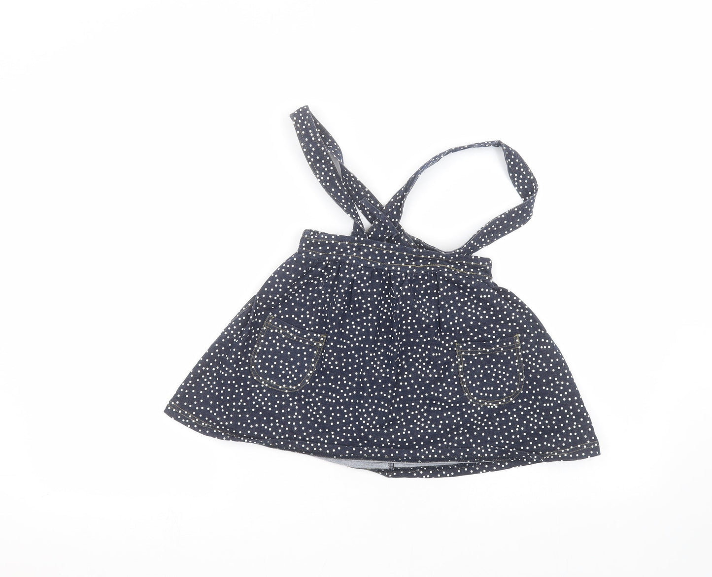 M&Co Girls Blue Polka Dot  A-Line Skirt Size 3-4 Years