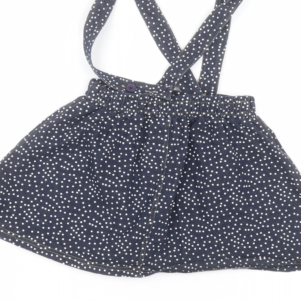 M&Co Girls Blue Polka Dot  A-Line Skirt Size 3-4 Years