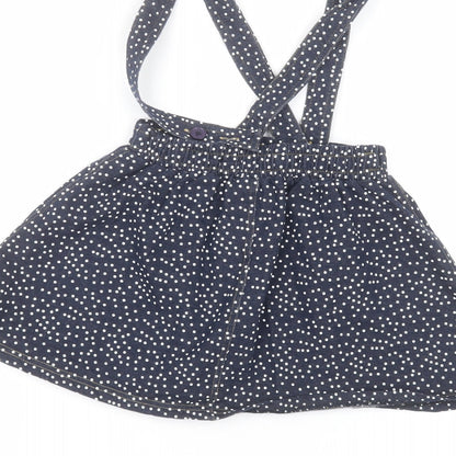 M&Co Girls Blue Polka Dot  A-Line Skirt Size 3-4 Years