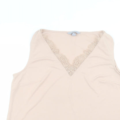 Womens UK Size M H&M Pink Basic Blouse