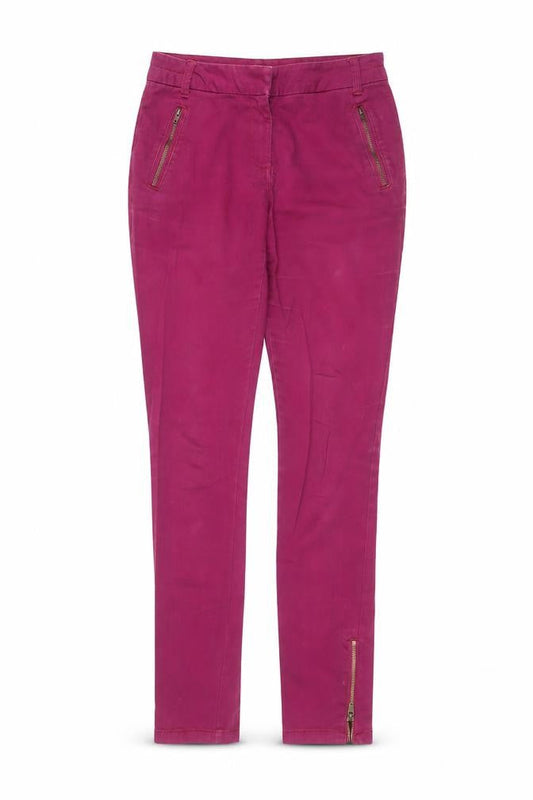 Front view of F&F women’s purple skinny jeans, size UK 6, 29-inch leg