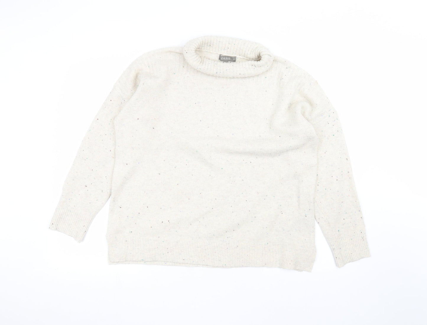 Womens UK Size M Oasis White Pullover Jumper