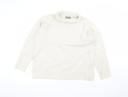 Womens UK Size M Oasis White Pullover Jumper