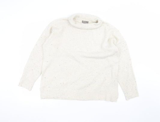 Womens UK Size M Oasis White Pullover Jumper