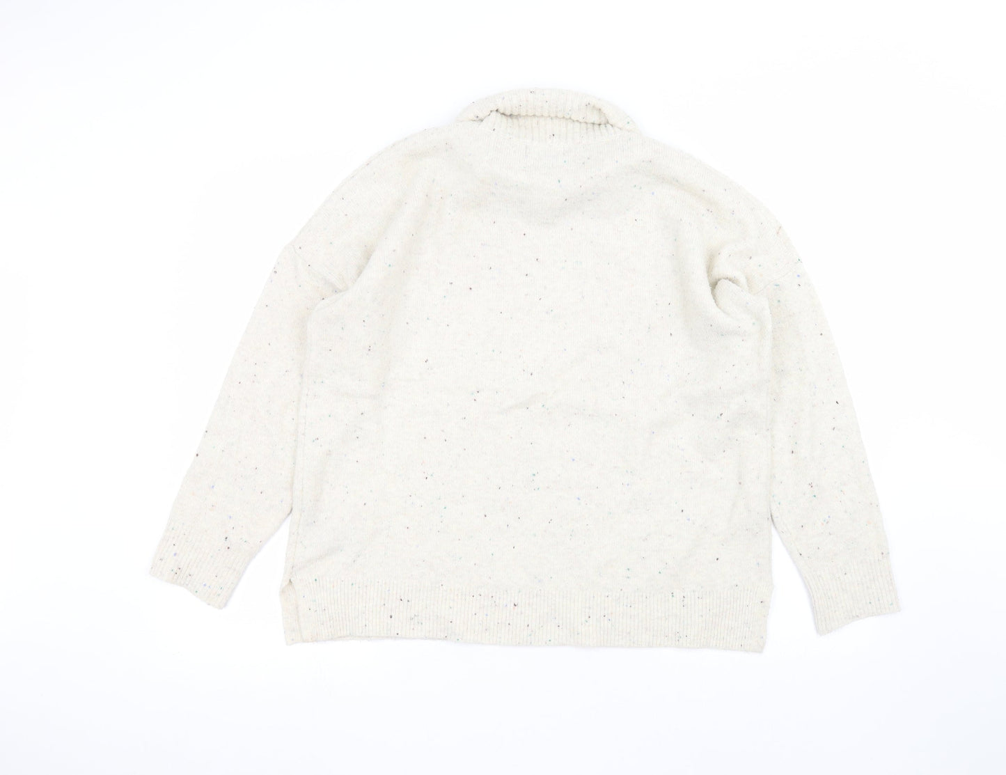 Womens UK Size M Oasis White Pullover Jumper