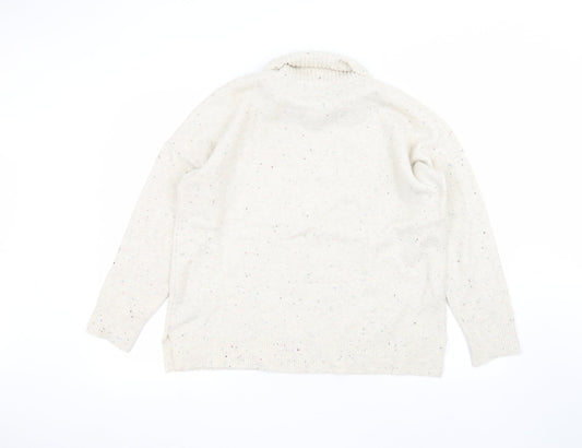 Womens UK Size M Oasis White Pullover Jumper