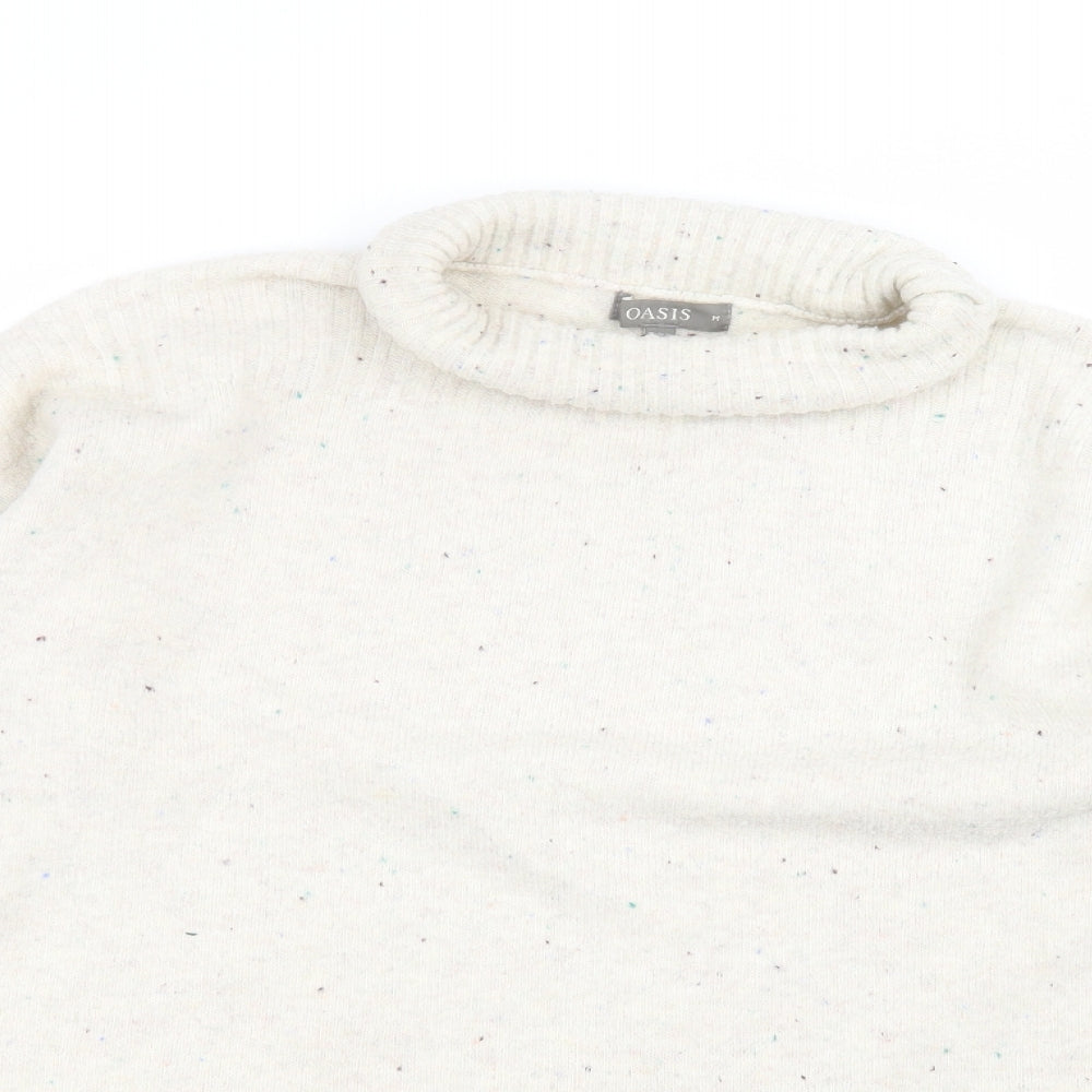 Womens UK Size M Oasis White Pullover Jumper