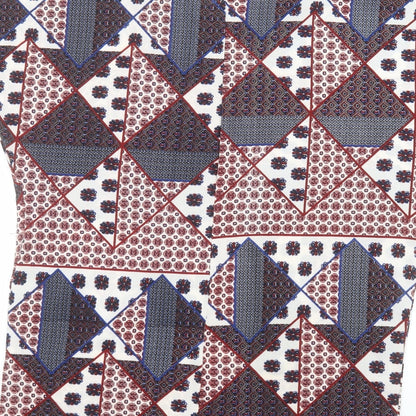 Boohoo Womens White Floral  Basic T-Shirt Size 8