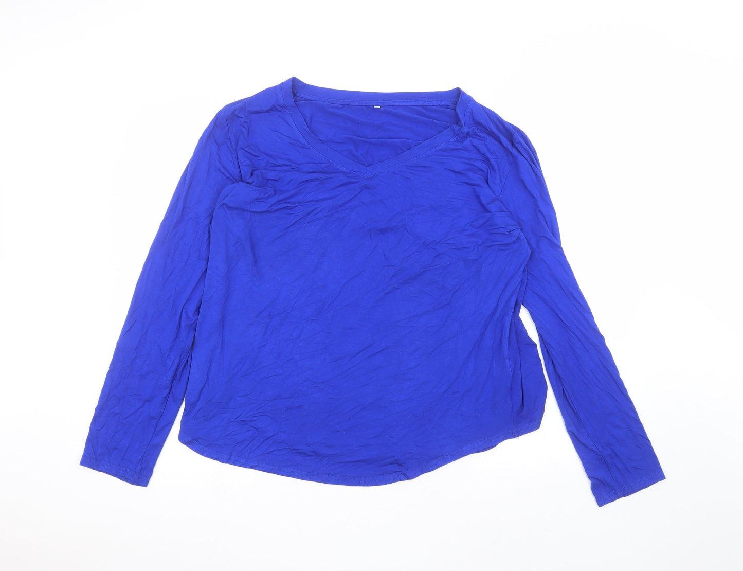 Womens UK Size 2XL Preworn Blue Basic T-Shirt