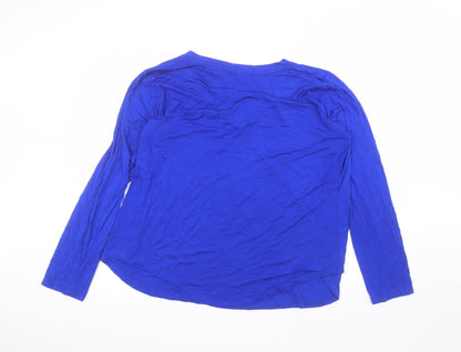 Womens UK Size 2XL Preworn Blue Basic T-Shirt