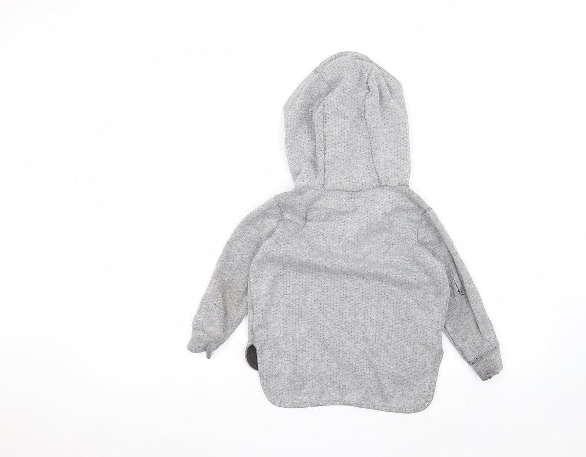Back view of Next boys’ grey pullover hoodie, size 4, years