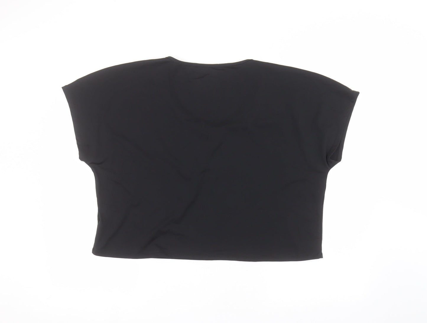 Womens UK Size L Matalan Black Basic T-Shirt
