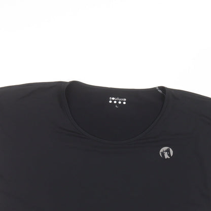 Womens UK Size L Matalan Black Basic T-Shirt