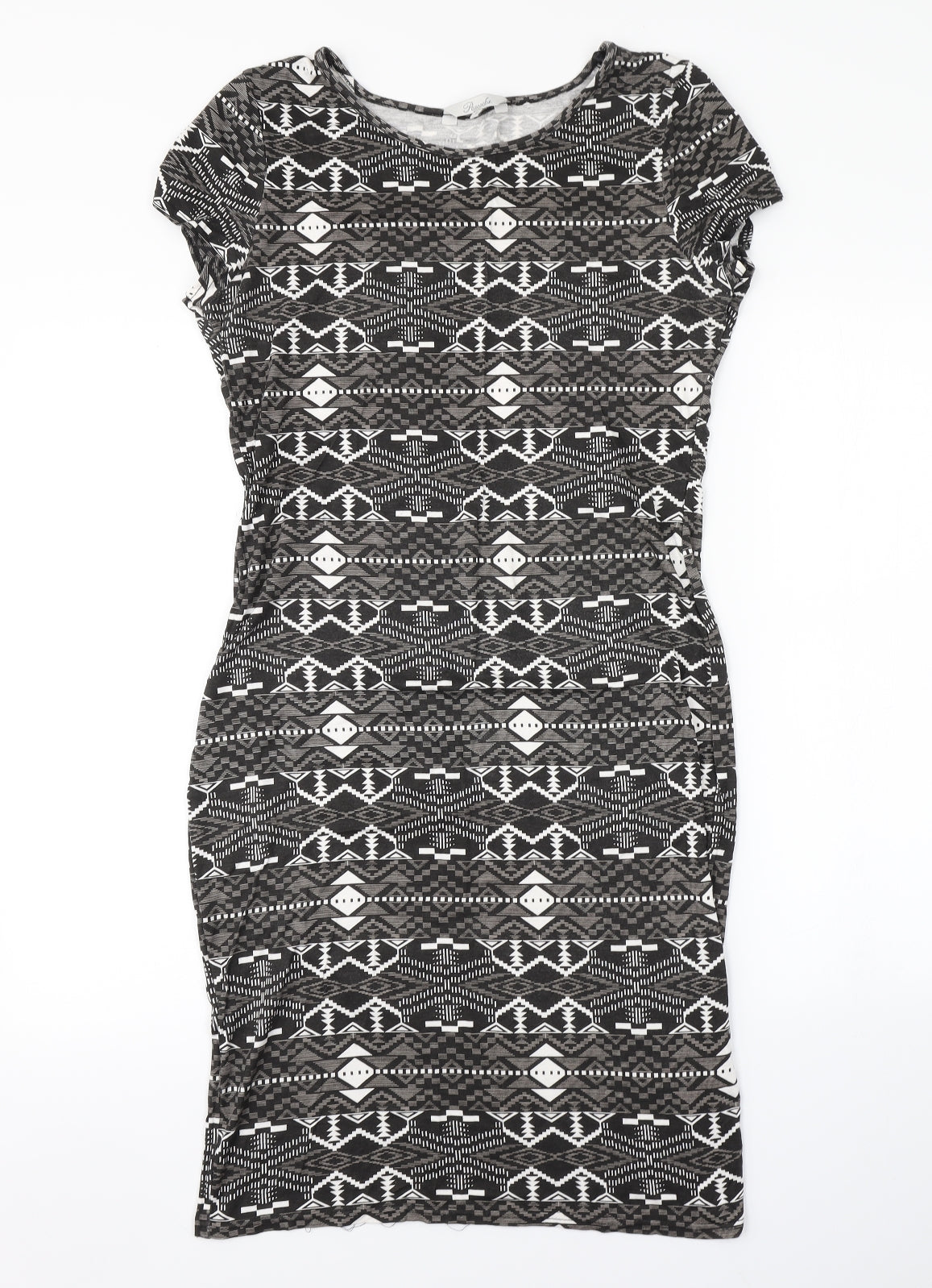 Peacocks Womens Grey Argyle/Diamond  Pencil Dress  Size 12