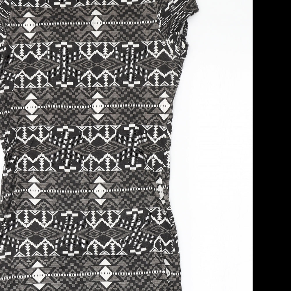 Peacocks Womens Grey Argyle/Diamond  Pencil Dress  Size 12