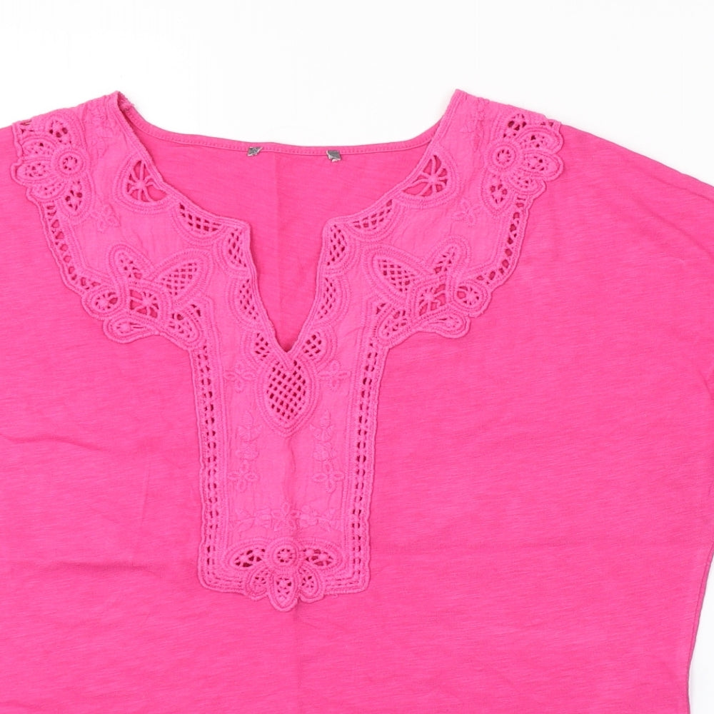 Womens UK Size  Preworn Pink Basic Blouse