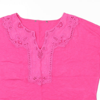 Womens UK Size  Preworn Pink Basic Blouse