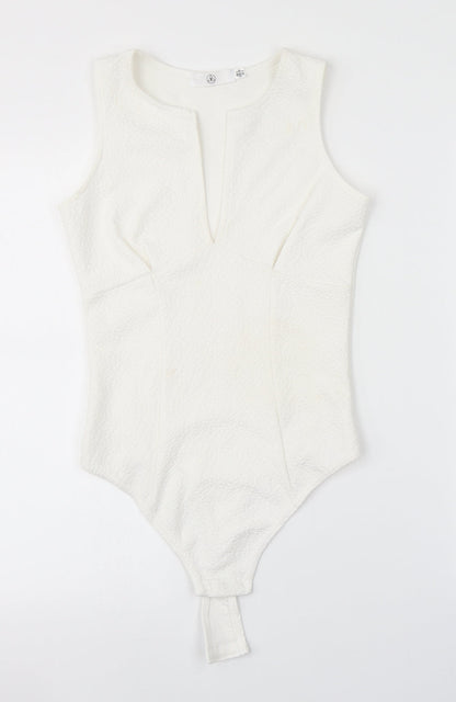 Missguided Womens White   Unitard One-Piece Size 8
