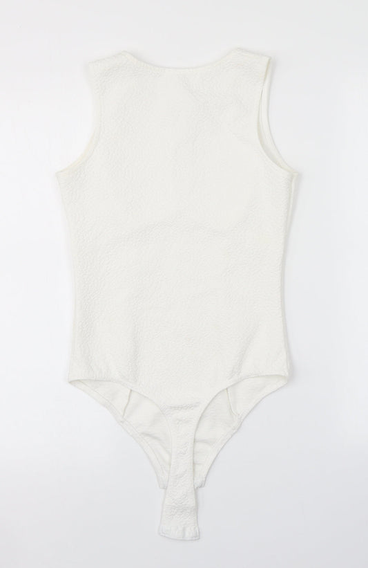 Missguided Womens White   Unitard One-Piece Size 8